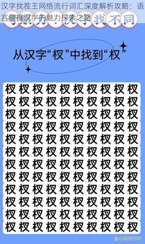 汉字找茬王网络流行词汇深度解析攻略：语言碰撞汉字的魅力探索之路