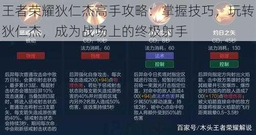 王者荣耀狄仁杰高手攻略：掌握技巧，玩转狄仁杰，成为战场上的终极射手