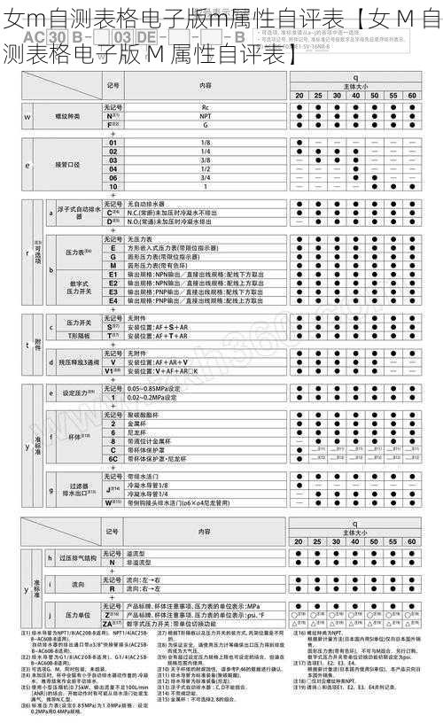 女m自测表格电子版m属性自评表【女 M 自测表格电子版 M 属性自评表】