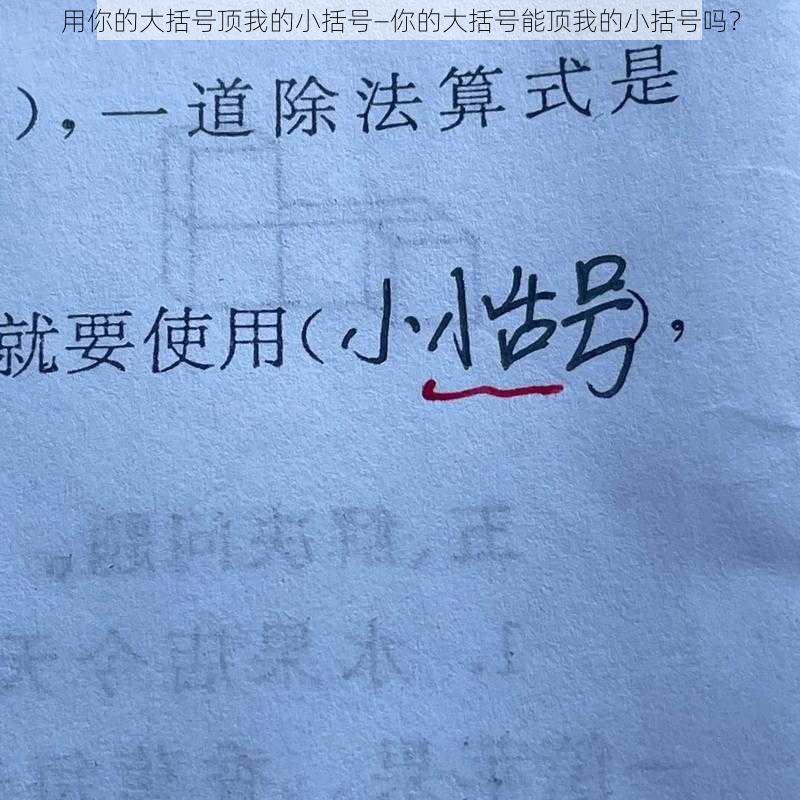 用你的大括号顶我的小括号—你的大括号能顶我的小括号吗？