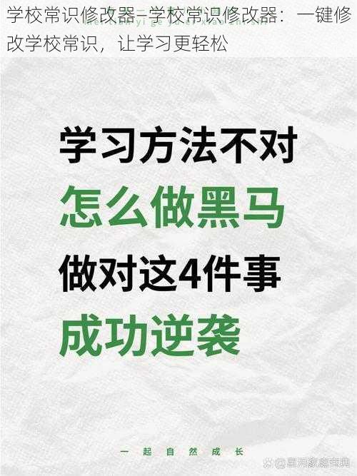 学校常识修改器—学校常识修改器：一键修改学校常识，让学习更轻松