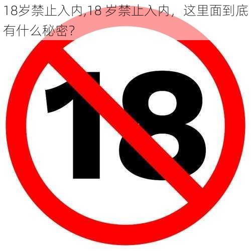 18岁禁止入内,18 岁禁止入内，这里面到底有什么秘密？