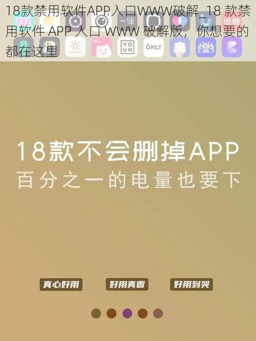 18款禁用软件APP入口WWW破解_18 款禁用软件 APP 入口 WWW 破解版，你想要的都在这里