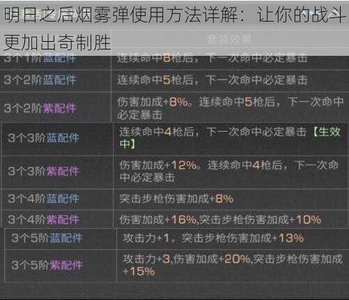 明日之后烟雾弹使用方法详解：让你的战斗更加出奇制胜