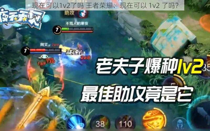 现在可以1v2了吗 王者荣耀：现在可以 1v2 了吗？