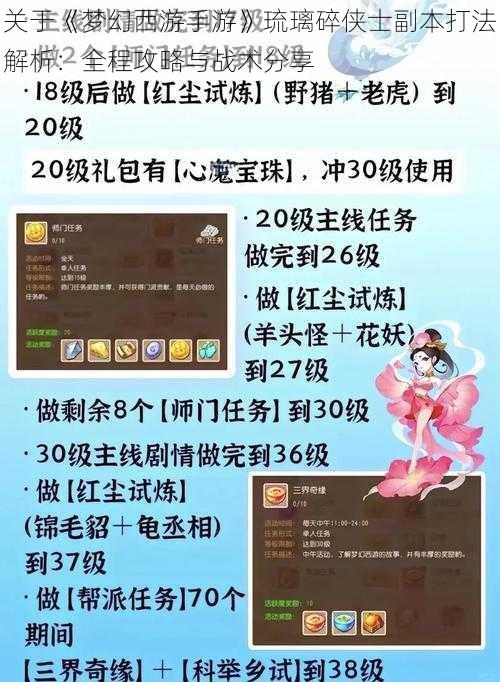 关于《梦幻西游手游》琉璃碎侠士副本打法解析：全程攻略与战术分享