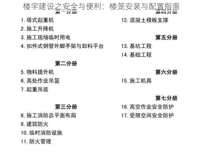 楼宇建设之安全与便利：楼笼安装与配置指南