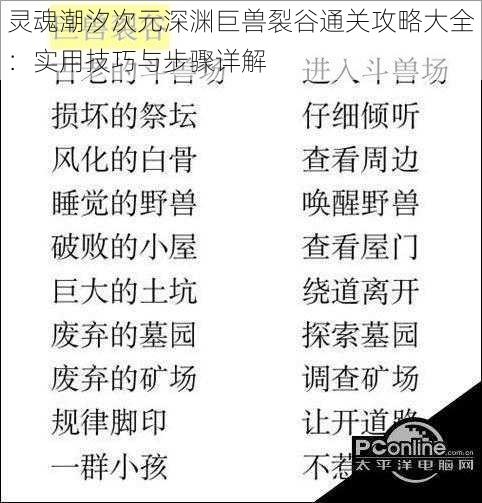 灵魂潮汐次元深渊巨兽裂谷通关攻略大全：实用技巧与步骤详解