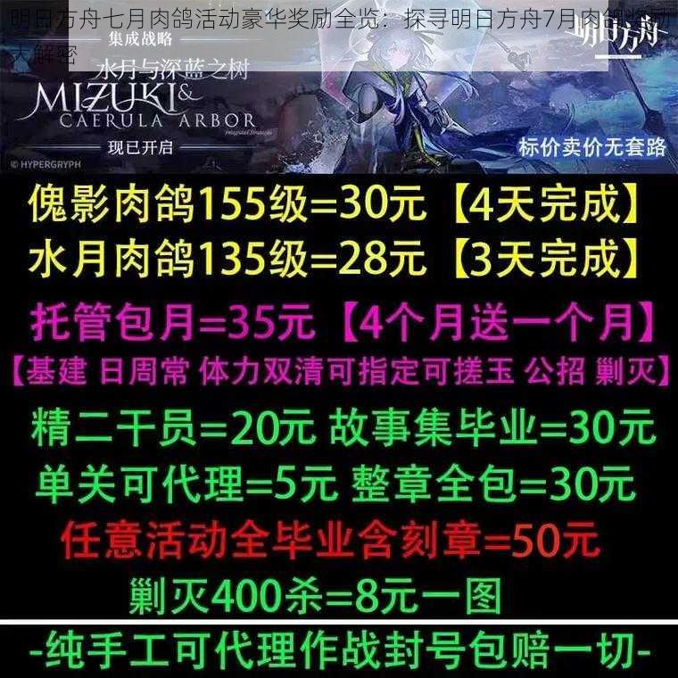 明日方舟七月肉鸽活动豪华奖励全览：探寻明日方舟7月肉鸽奖励大解密