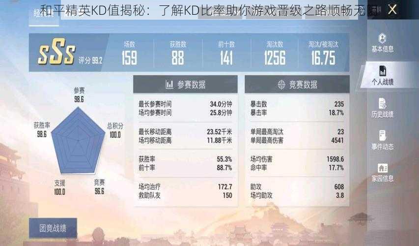 和平精英KD值揭秘：了解KD比率助你游戏晋级之路顺畅无阻