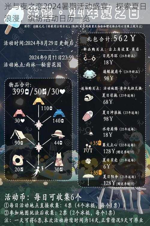 光与夜之恋2024暑期活动盛宴：探索夏日浪漫，缤纷活动日历一览