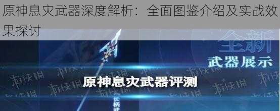 原神息灾武器深度解析：全面图鉴介绍及实战效果探讨